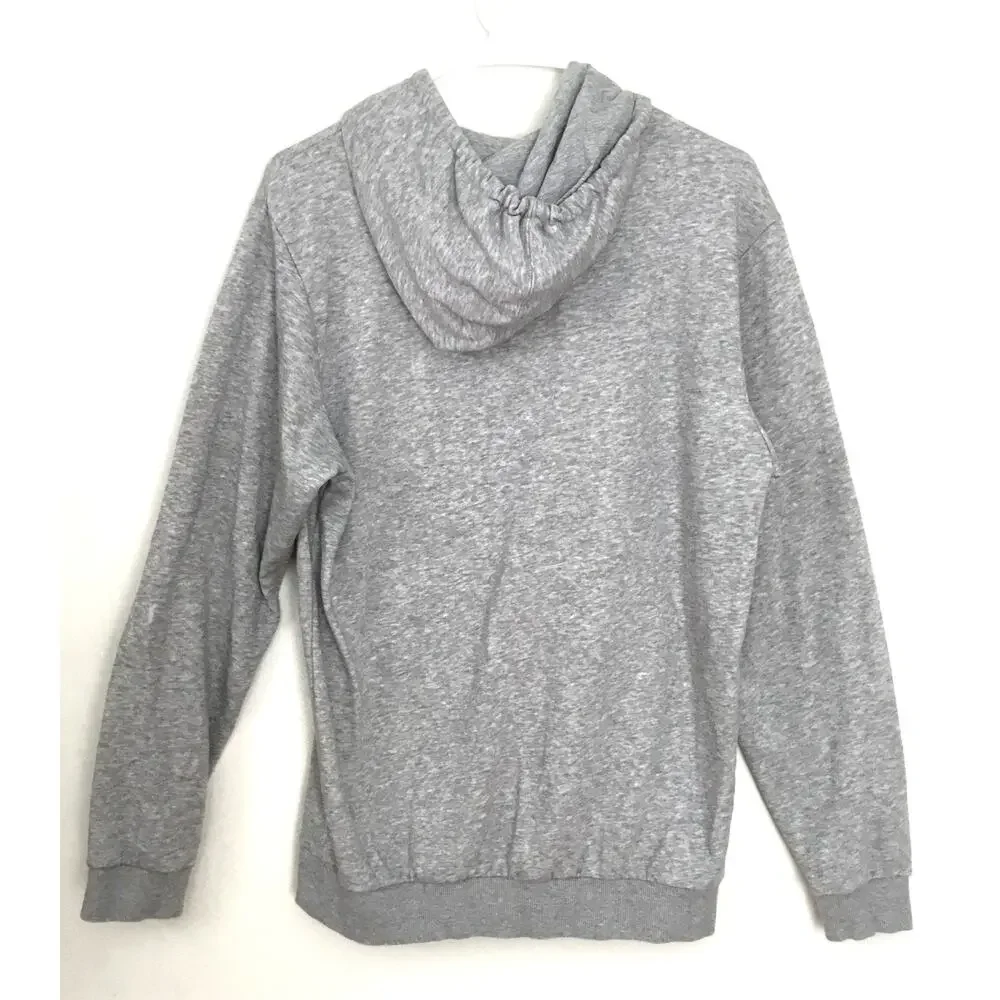 ADIDAS Hoodie Spell out Jumper Gray Sweatshirt Men's M